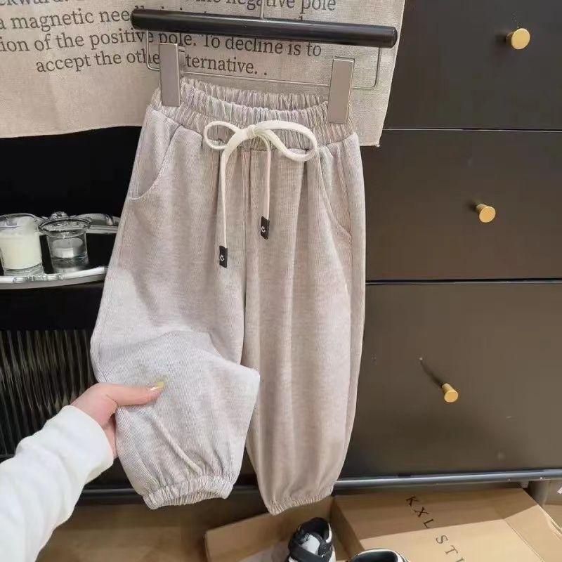 儿童秋冬糯米裤男女童2025新款洋气软糯慵懒风休闲运动束脚哈伦裤|undefined