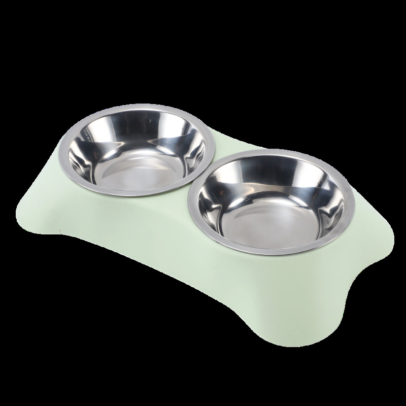 Comedero Doble para Mascotas Tamaño Mediano de Acero Inoxidable y PP para Agua y Comida de Perros y Gatos image 8