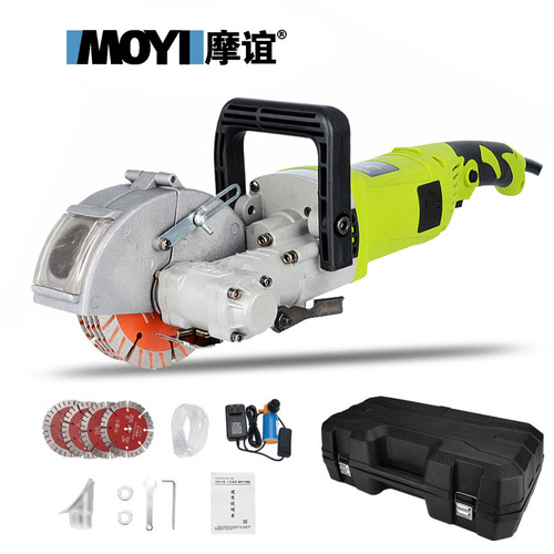 Slotting machine is formed in one go Dust-free water and electricity project installation wall concrete cutting machine automatic wire troughing