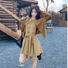 套装法式气质背心连衣裙子女秋季2025新款感早秋韩系穿搭一整套装