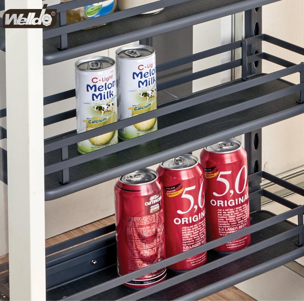 Welldo纬东 厨房地柜三层侧式拉篮橱柜抽屉式三层侧式收纳拉篮