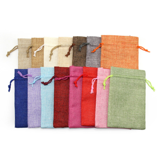 Linen Drawstring Drawstring Gift Jewelry Bracelet Dustproof Packaging Bag Customized Linen Drawstring Bag