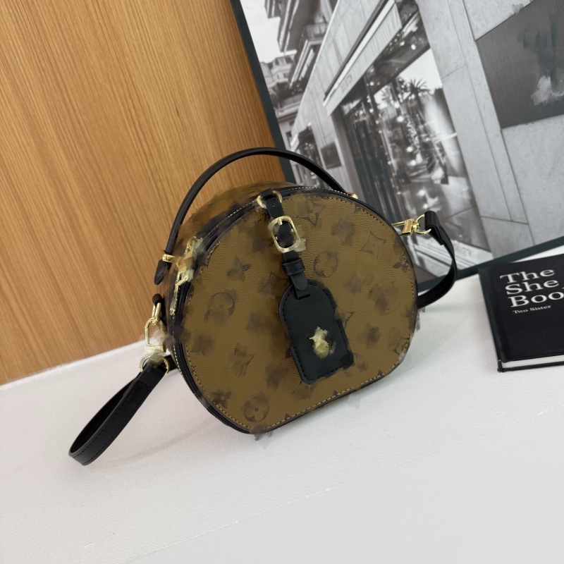 Lujiaの新しい女性用小型ラウンドバッグ、高見えするポータブルクロスボディバッグ、軽くて豪華なレディースバッグ、ファッショナブルなレプリカ、工場直販|undefined