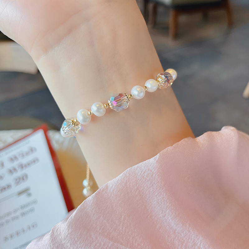 Fashion Round Pearl Beaded Bracelets 1 Piece
