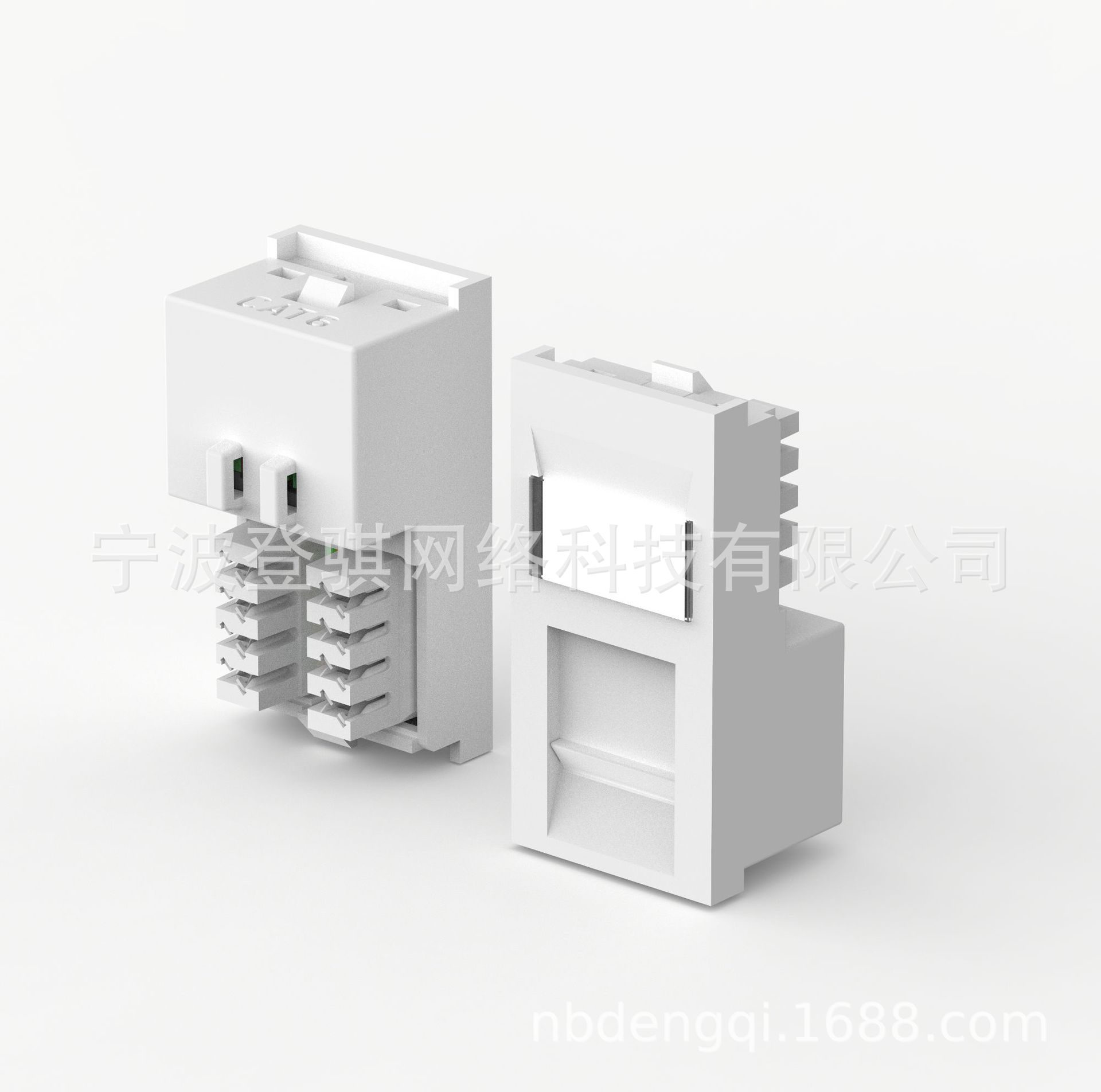 英式模块 Cat.6 25 x 50mm标准欧规尺寸
