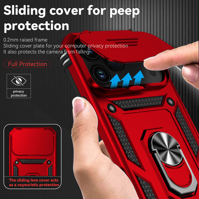 Suitable for Apple iPhone 17 Pro Max Phone Case, New Anti-Drop Military-Style Sliding Window Design, Cross-Border Sale, Magnetic Car Mount, Full Protection Suitable for Apple iPhone 17 Pro Max Phone Case, New Anti-Drop Military-Style Sliding Window Design, Cross-Border Sale, Magnetic Car Mount, Full Protection