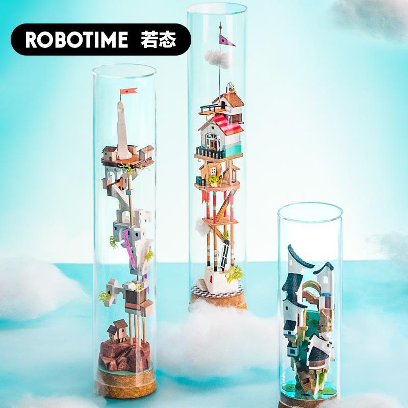 Ruotai Glass House House Drifting Bottle Streamer Secret Realm Handmade DIY House Model Building Assembly