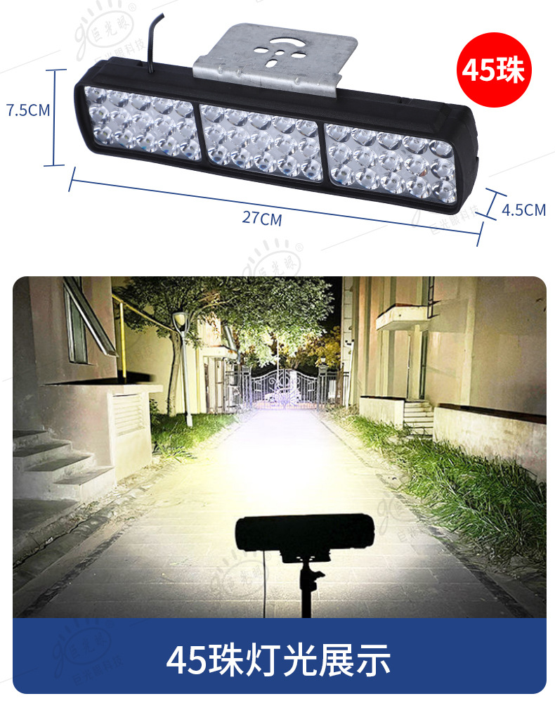 Electric Vehicle LED Strong Light Headlight 12V-80V Universal
