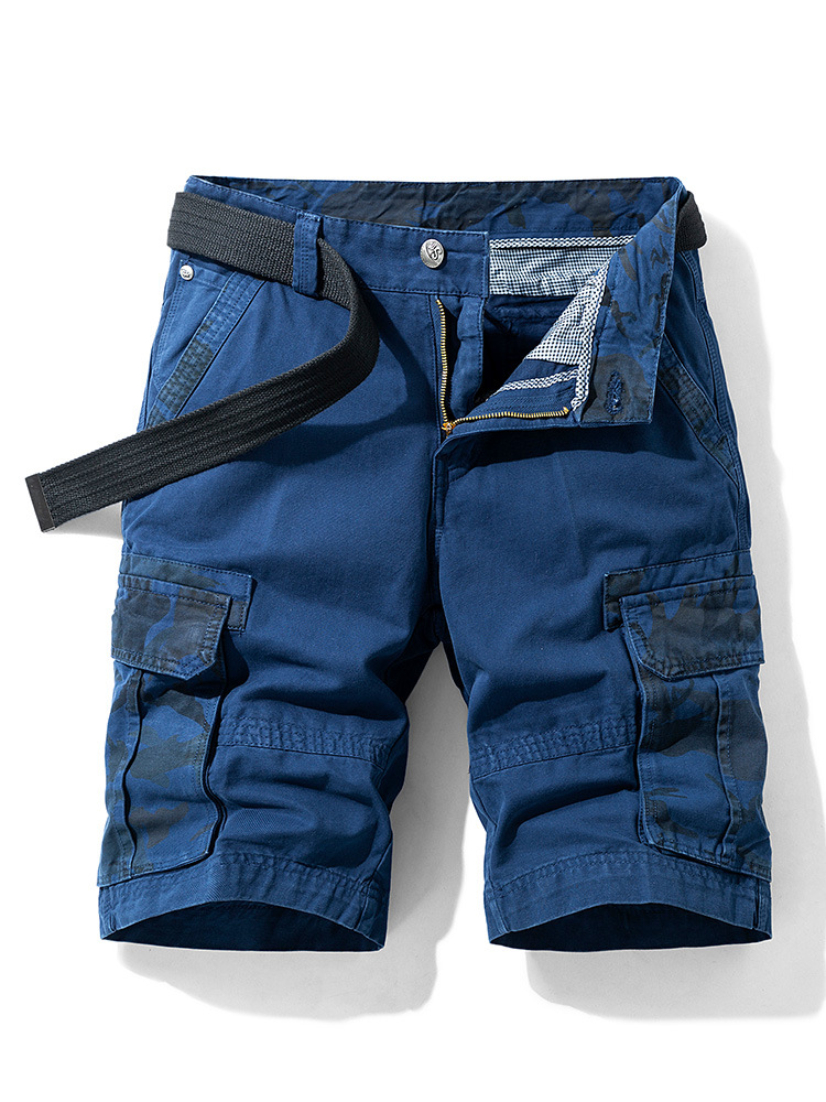 Pantalones cortos cargo para hombre 2025, estilo japonés, holgados, de algodón puro, informales, de longitud media, ropa de marca de moda en Amazon, pantalones para hombre