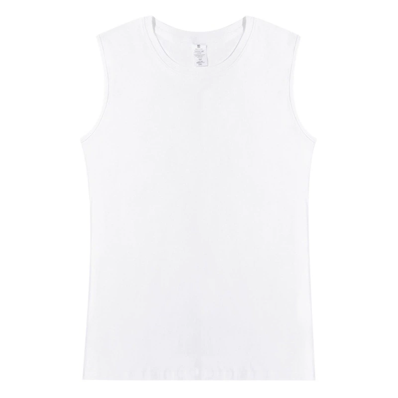 Три морских кита | Летний фитнес-новый спортивный жилет, мужской свободный верхний жилет с круглым вырезом, футболка без рукавов, топ из чистого хлопка