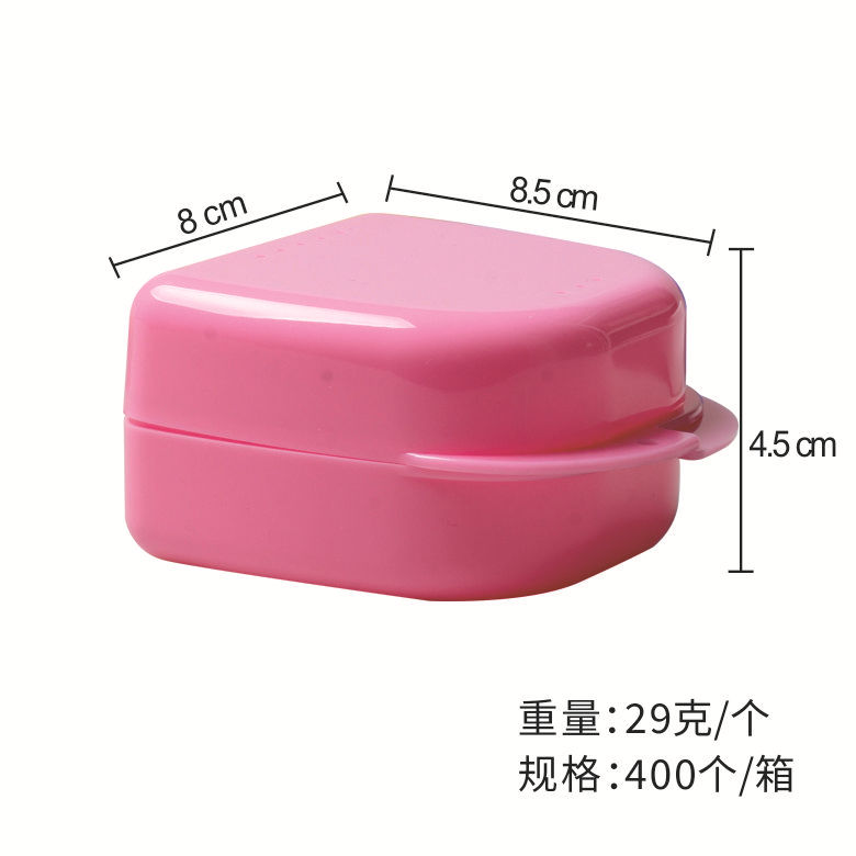 Dental retainer denture cleaning tooth storage box denture denture box large and medium opening cleaning box tooth tray full mouth tooth box