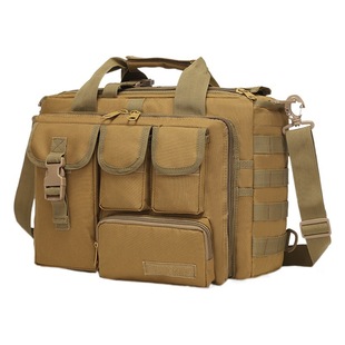 Camouflage Briefcase Water-repellent Wear-resistant Outdoor Bag Tactical Easy Laptop Bag Handheld Shoulder Bag