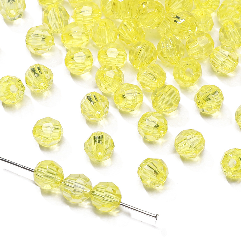 Acrílico de color mixto 32 cuentas transparentes de ángulo de corte DIY hechas a mano antiguas pinzas de pelo collar pulsera accesorios de material de cuentas image 24
