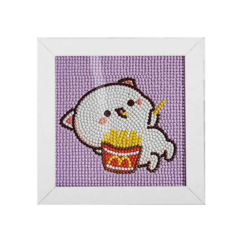 5D алмазная мозаика Cinnamoroll, в рамке 15×15 см для детей, набор DIY, в OPP-пакете