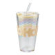 High Color Value Crushed Ice Suction Cup Glass Water Cup Household Large Capacity Colorful Alphabet Cup with Lid Drinking Cup for Hair