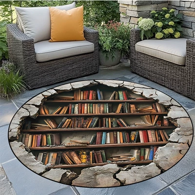 Wear-Resistant Mat, Available for Cross-Border Shipping — Avtomobil döşəmə paspasları - style-02-60cm-round-crystal-velvet