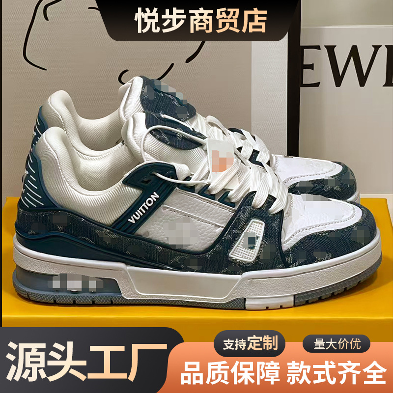 Summer Men's Shoes 2025 New Original Casual Shoes Soft Sole Color Matching Sports Shoes Trendyy Low-Top Breathable Anti-Skid Shoes