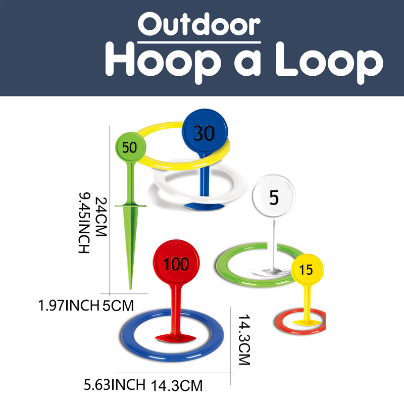 Juegos de anillos de juguetes al aire libre para niños juegos de anillos de pastizales de playa transfronterizos lanzamientos de actividades de expansión para niños al aire libre