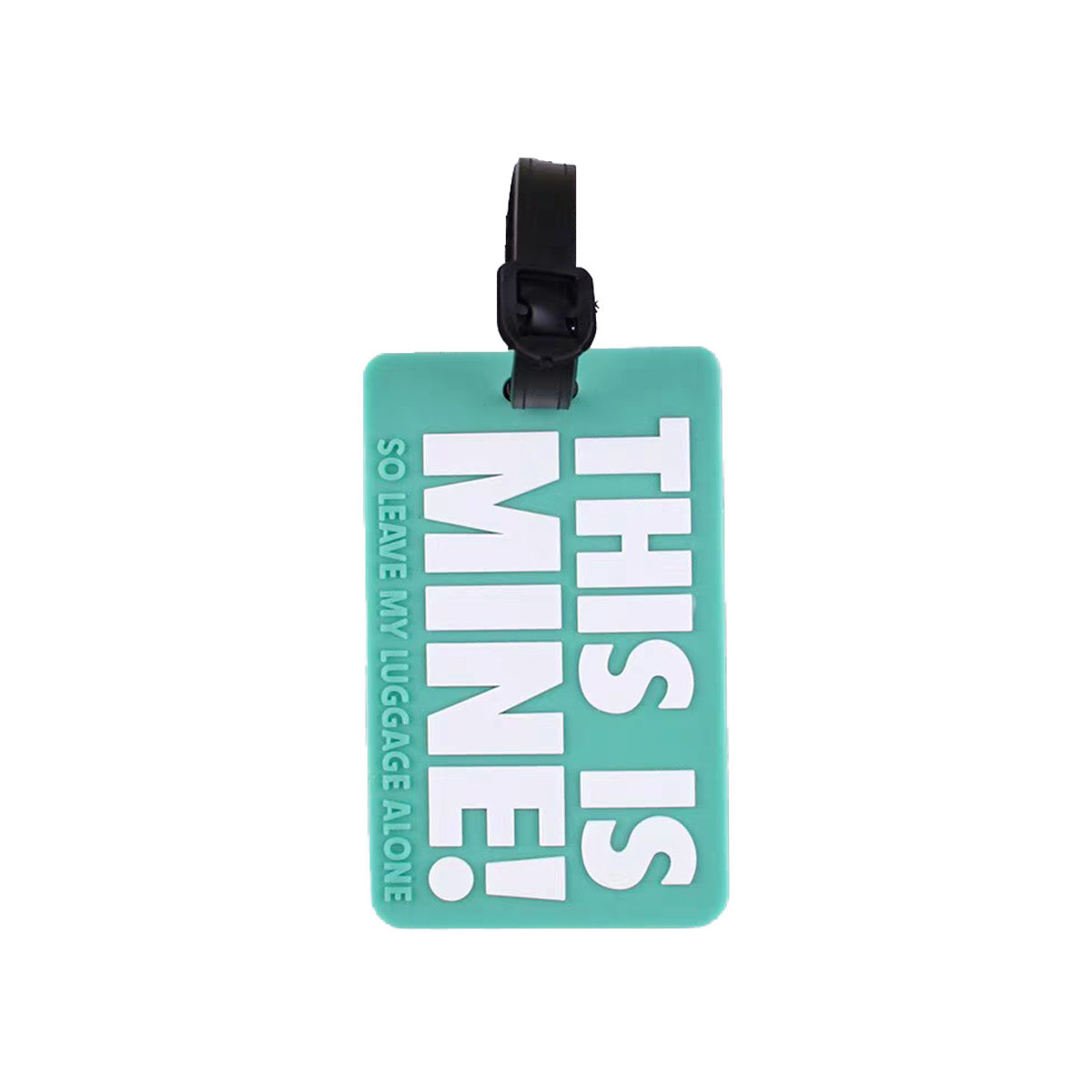 녹색 문자 수하물 태그