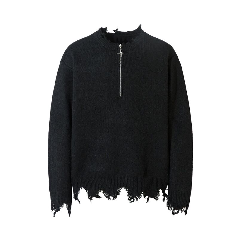 205 American Retro 2024 Autumn and Winter Men's Knitwears with Asymmetrical Hems for Men and Women High-End Round Neck Knitwears 205 American Retro 2024 Autumn and Winter Men's Knitwears with Asymmetrical Hems for Men and Women High-End Round Neck Knitwears