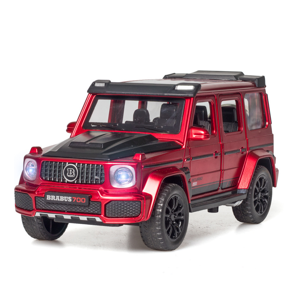(A granel) Jiaye aleación coche modelo 1:32 Babos G700 off-road sonido y luz tire de juguete modelo de coche adornos