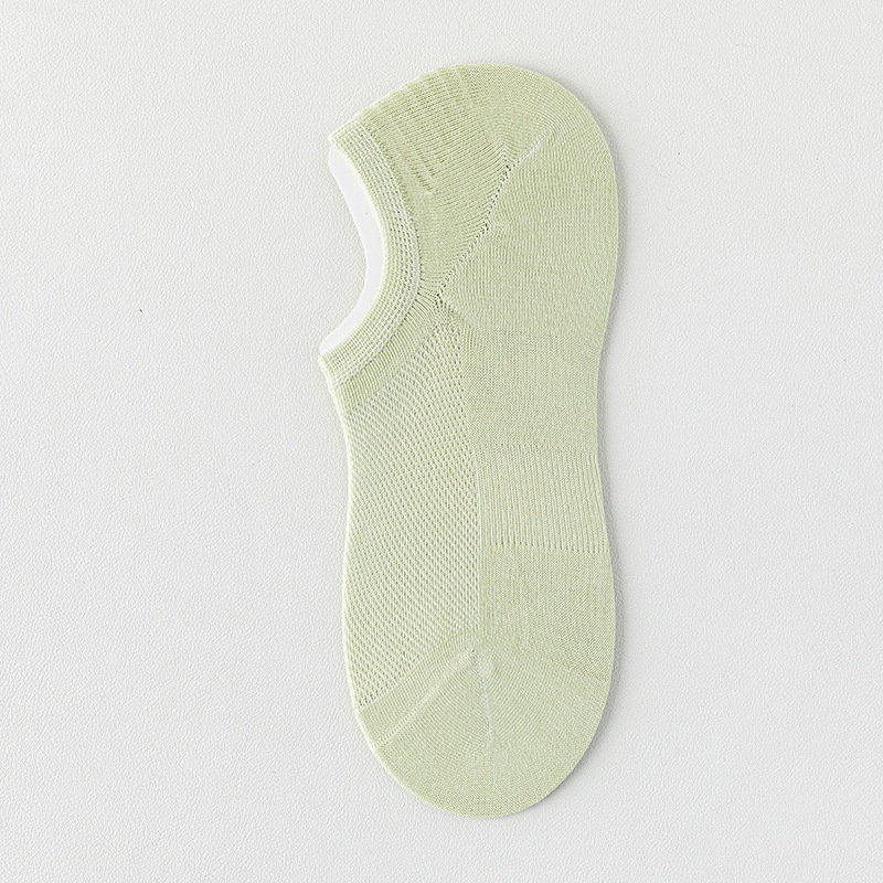 Zhuang Zhixia, calcetines de algodón, calcetines invisibles de malla delgada, calcetines de barco sin hueso, calcetines de talón para mujeres