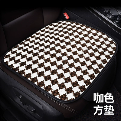 Saddle Cushion, Four-Season Cushion, Four Seasons Pad - dd-houndstooth-brown-square-mat-general