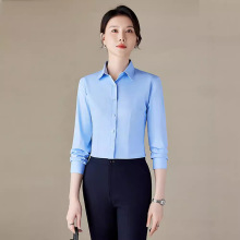 2024新款白衬衫女职业上衣白领衬衣女长袖正装女士衬衫春秋现货