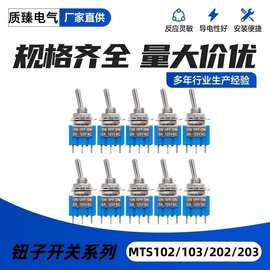 钮子开关MTS-101/102/103/202/203开孔6MM小型拨动摇臂开关