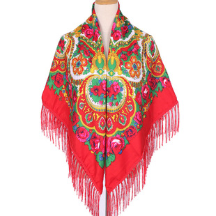 Cloak, scarf, cheongsam with tassels, Chinese style