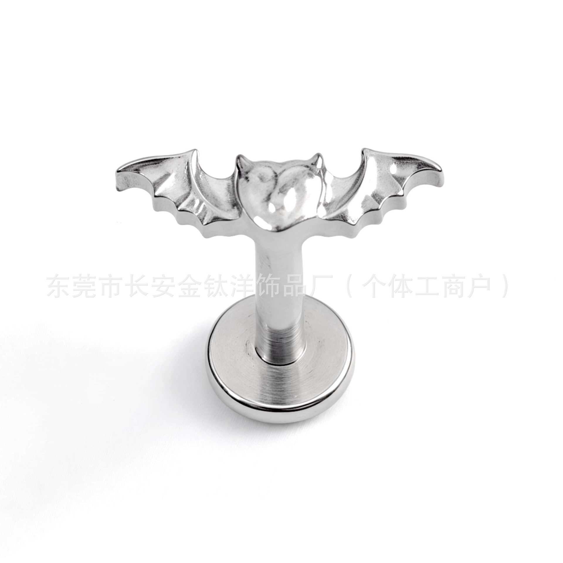 F136 Titanium Internal Thread Smooth Bat Earrings Lip Nails Nose Piercing Jewelry detail image 7