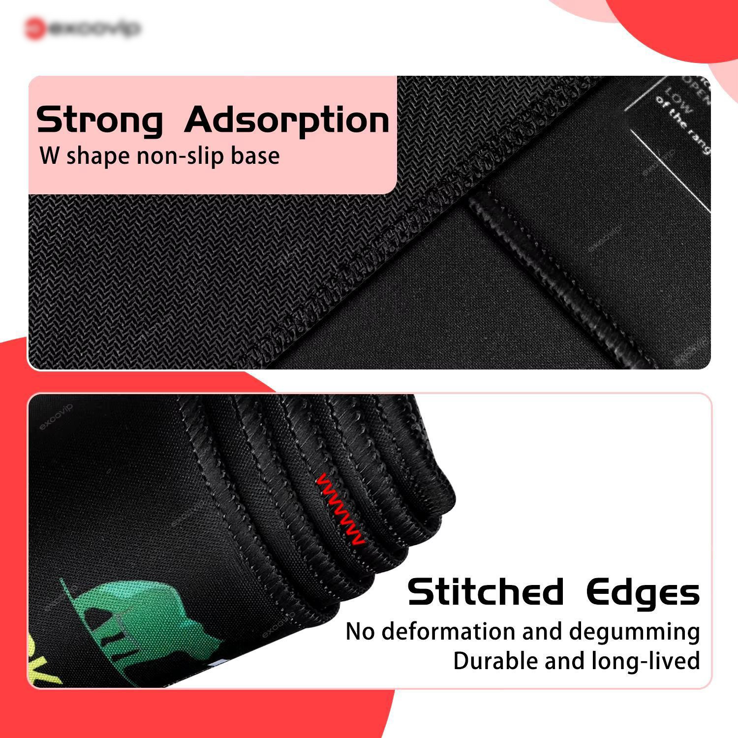 Almohadilla de ratón de gran tamaño para inversores en acciones, resistente, antideslizante, con borde bloqueado, gruesa y fácil de limpiar, para oficina