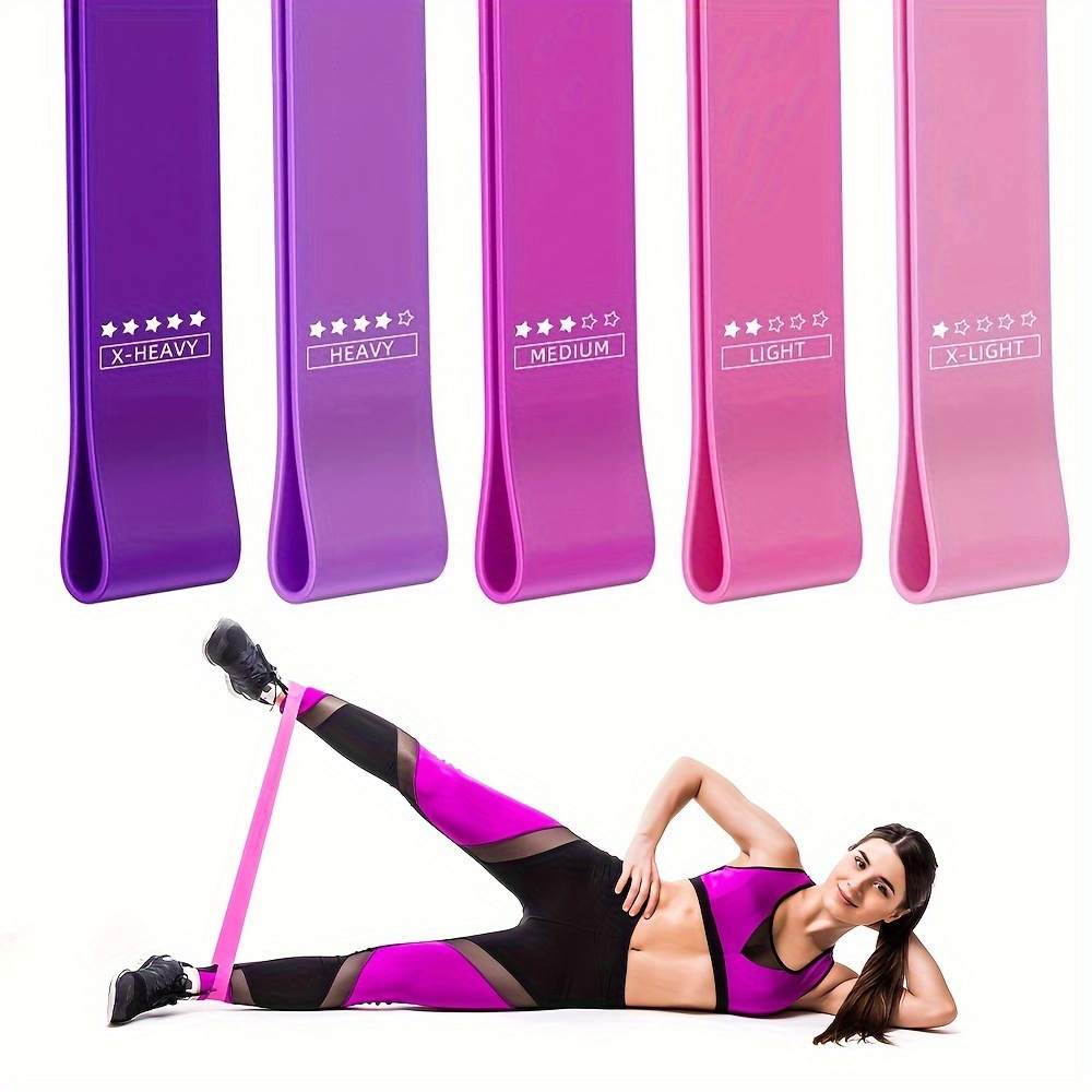Yoga Elastic Band Fitness Resistance Band Five-Color Set Home Use Shaping Hip Lift Resistance Band Tpe Stretching Training Band