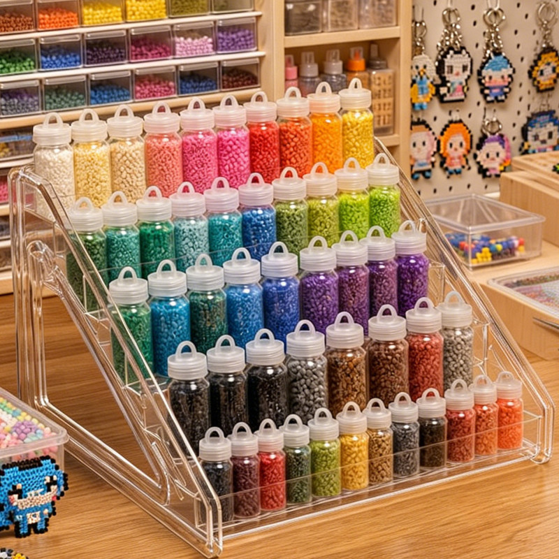 Tie-Dye Bead Storage Box, Nail Polish and Phone Case Display Rack, Desktop Tiered Multi-Layer Bean-Shaped Bottle Organizer Tie-Dye Bead Storage Box, Nail Polish and Phone Case Display Rack, Desktop Tiered Multi-Layer Bean-Shaped Bottle Organizer