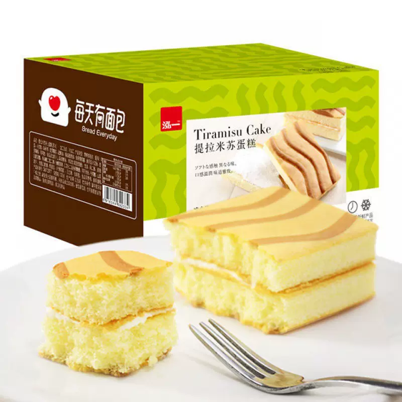 泓一提拉米苏千层夹心蛋糕500g网红糕点蛋糕零食小吃面包整箱批发