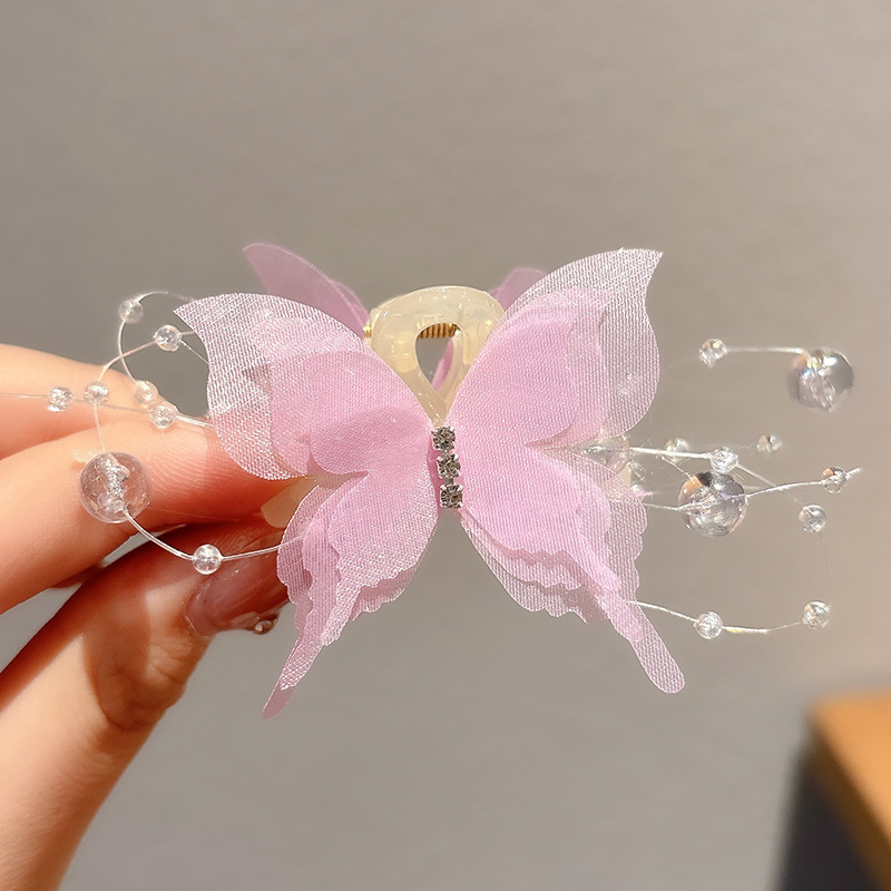 Clip de agarre esmerilado acrílico femenino nuevo estilo pequeño femenino de alta calidad medio atado clip de tiburón parte posterior de la cabeza clip para el cabello tocado