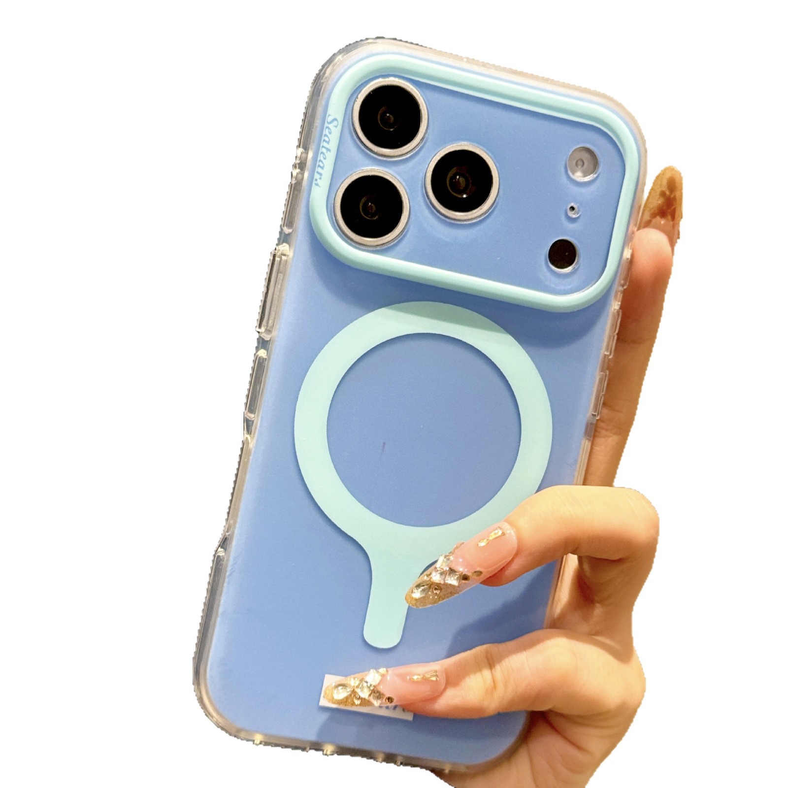 Funda Magnética para iPhone 17 Pro Max y 16 de Acrílico con Absorción Magnética y Anti-caídas