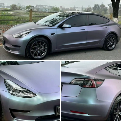 Body Film Long-Lasting Color Retention — Auto Color Change Film - capri-gray-purple-whole-roll
