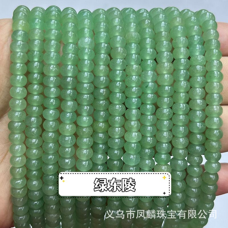 4*6mm Abacus Beads Red Agate Green Aventurine Loose Beads Natural Mixed Stone Crystal DIY Jewelry Bracelet Material Wholesale
