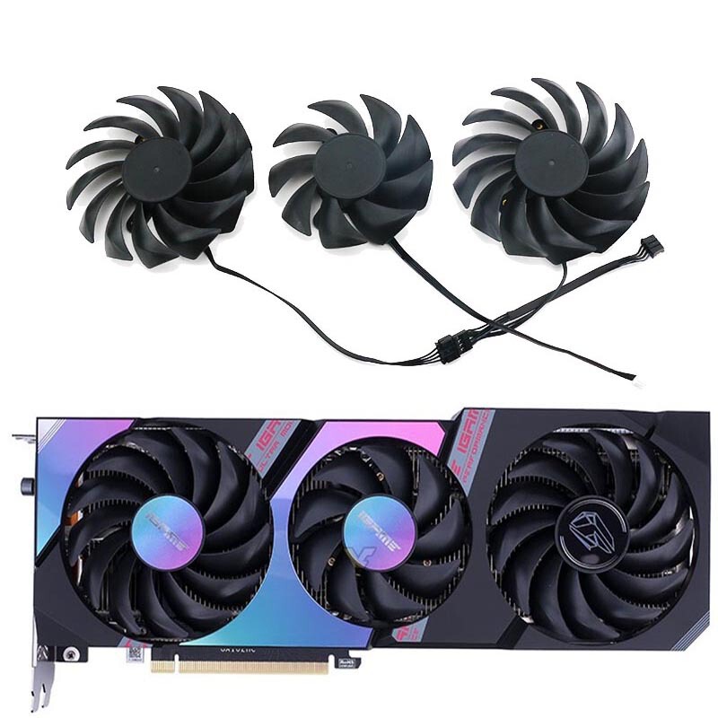 Applicable to new colorful 3060/3060ti/3070/3080 Ultra OC graphics card cooling fan