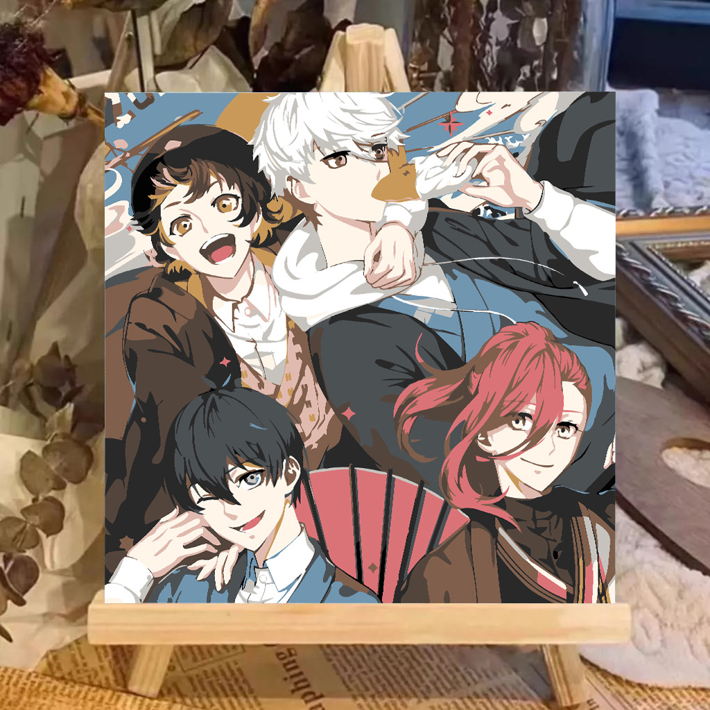 El niño prodigio de Nezha Naohai Diy pintura al óleo digital para colorear a mano Anime Ao Bing Nezha pintura al óleo pintura decorativa