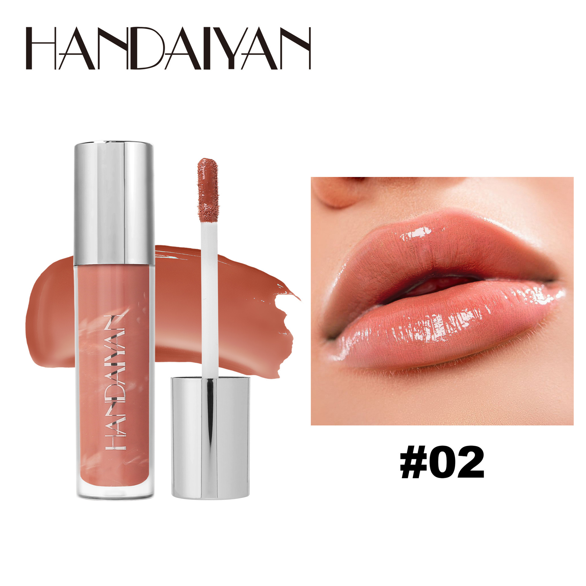 Esmalte labial espejo transfronterizo Handaiyan mármol humectante labial lápiz labial espejo esmalte labial image 8