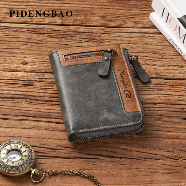universal capacious casual retro wallet with zipper