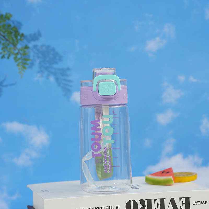 Vaso deportivo personalizado, gran capacidad, vaso portátil con pajita, vaso para fitness al aire libre con asa, vaso de agua de plástico simple, vaso espacial
