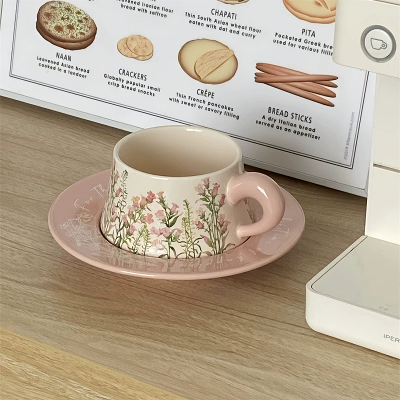 Ретро кофейный керамический набор, чайная чашка, подарочная коробка, орхидея, стиль высокого качества