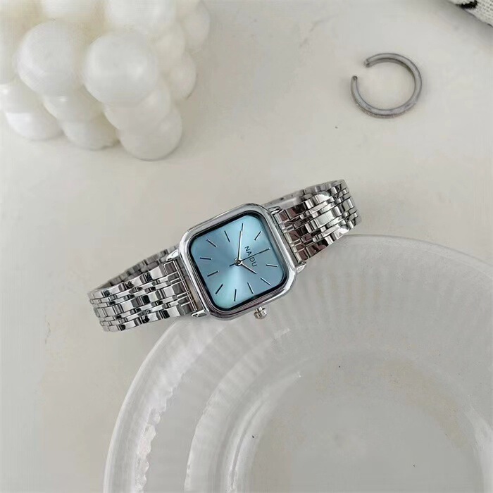 New Fashion Steel Belt Fashion Women's Watch Women's Student Niche Square Dial All-match High-end Quartz Watch