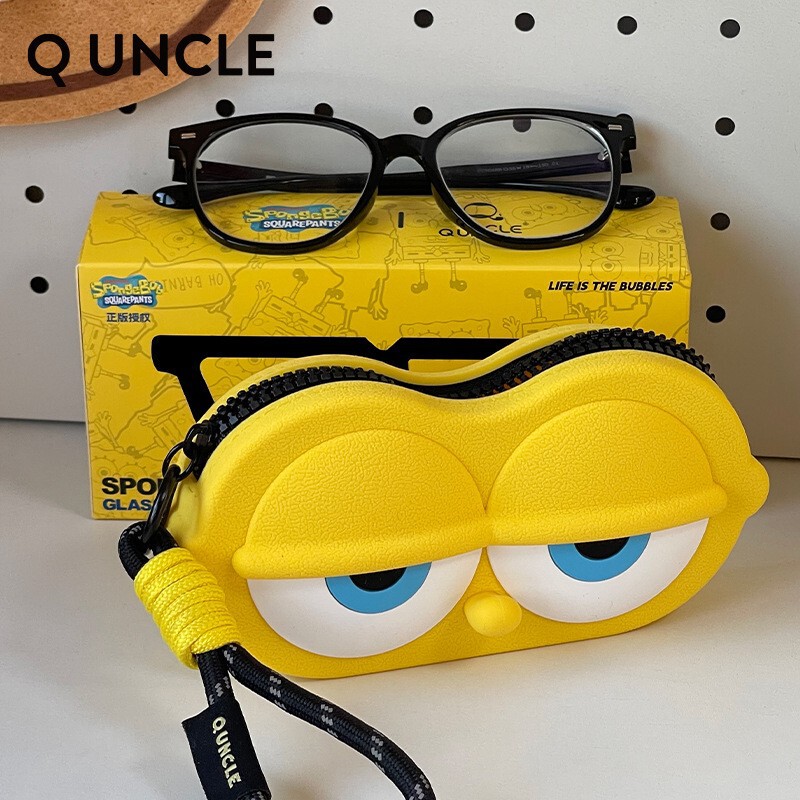 SpongeBob Silicone Glasses Storage Bag Cute Cartoon Portable Sunglasses Case Children's Sunglasses Protective Bag