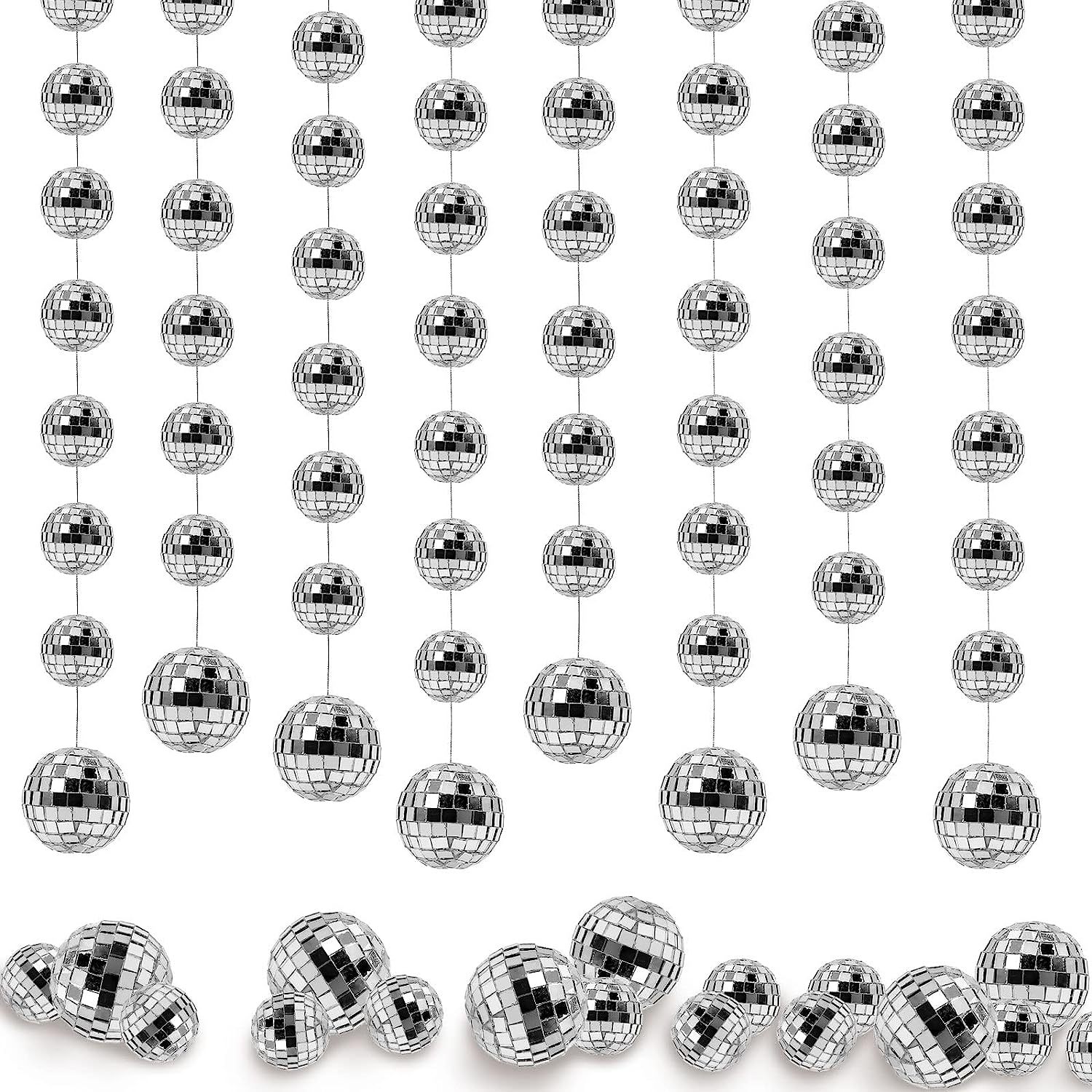Esfera de discoteca con cadena colgante reflectante, nueva decoración navideña creativa transfronteriza para bares de Amazon 2025