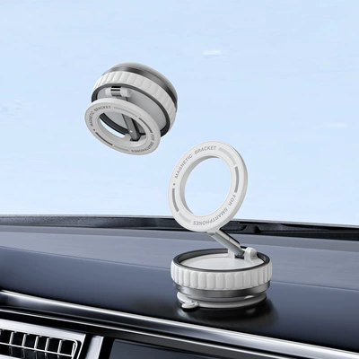 Magnetic Car Phone Holder Car phone holder - white