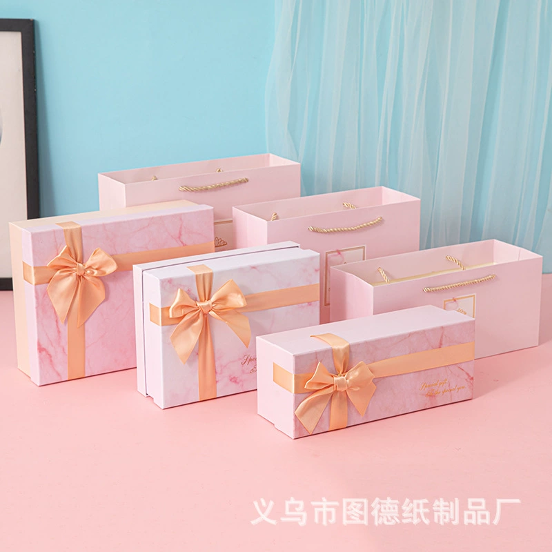 Розовый бант Подарочная коробка пустая коробка креативная Подарочная коробка Оптовая Подарочная коробка Нижнее белье Уход за кожей Упаковочная коробка